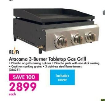 Makro Alva - Atacama 3-Burner Tabletop Gas Grill offer