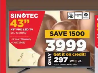 HiFi Corp Sinotec - 43" FHD LED TV offer