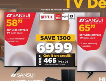 sansui - 58" UHD Netflix TV