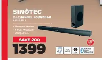 HiFi Corp Sinotec - 2.1 Channel Soundbar offer