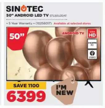 HiFi Corp Sinotec - 50" Android LED TV offer