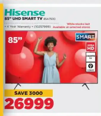 HiFi Corp Hisense - 85" UHD Smart TV offer