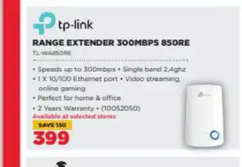 HiFi Corp Tp-Link - Range Extender 300MBPS 85Ore offer