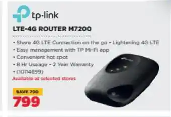 HiFi Corp Tp-Link LTE - 4G Router M7200 offer