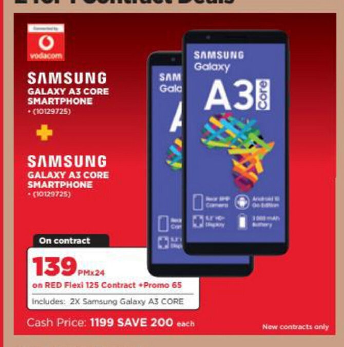 samsung a3 core vodacom