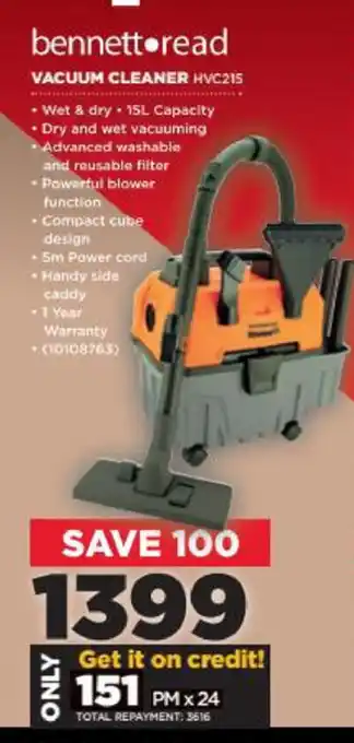 HiFi Corp Bennett Read Vacuum Cleaner - HVC215 offer