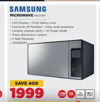 HiFi Corp Samsung Microwave - ME0113M1 offer