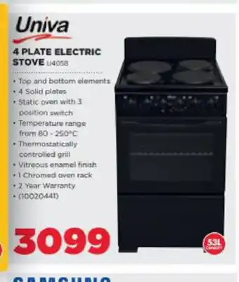 HiFi Corp Univa 4 Plate Electric Stove offer
