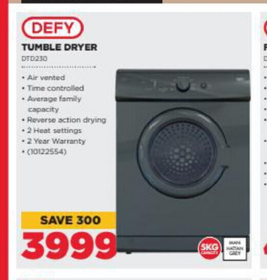 Defy Tumble Dryer offer at HiFi Corp