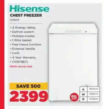 HiFi Corp Hisense Chest Freezer offer