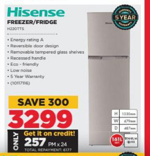 Hisense Freezer / Fridge offer at HiFi Corp