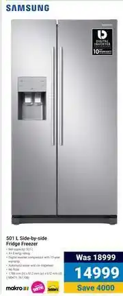 Game Samsung 501L Side By Side Fridge Freezer offer