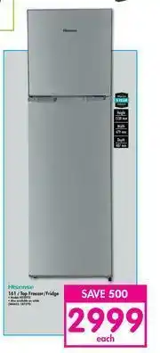 Game Hisense 161L Top Freezer/ Fridge H220TTS offer