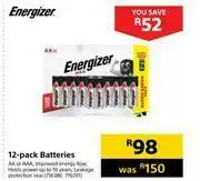 Game Energizer 12 Pack Batteries offer