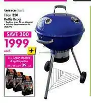 Makro Terrace Leisure Titan 320 Kettle Braai + 3 x Camp Master 4kg Briquettes offer