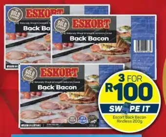 Pick n Pay Escort Back Bacon Rindless 200g offer