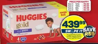 Pick n Pay Huggies Disposable Unisex Nappy Pants Assorted Per Pack offer