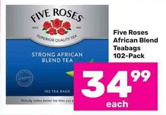 Game Five Roses African Blend Teabags 102-Pack offer
