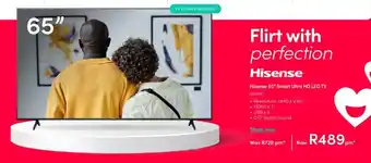 Teljoy Hisense 65" Smart Ultra HD LED TV (65A6K) offer