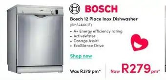 Teljoy Bosch 12 Place Inox Dishwasher offer