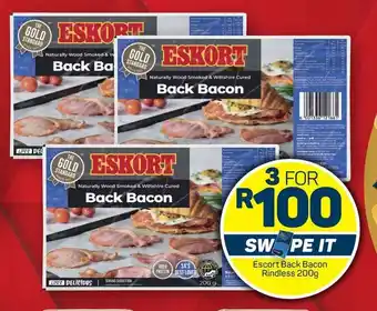 Pick n Pay Hypermarket Escort Back Bacon Rindless 200g offer