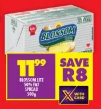 Shoprite BLOSSOM LITE 50% FAT SPREAD 500g offer