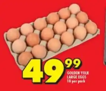 Shoprite GOLDEN YOLK LARGE EGGS 18 per pack offer