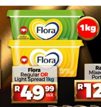 Take 'n Pay Flora Regular or Light Spread 1kg offer