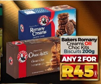 Take 'n Pay Bakers Romany Creams or Choc Kits Biscuits 200g offer