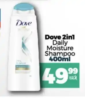 Take 'n Pay Dove 2in1 Daily Moisture Shampoo 400ml offer