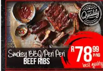 Smokey BBQ/Peri Peri Beef Ribs per kg