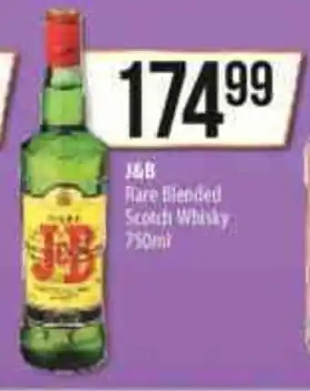J&B Rare Blended Scotch Whisky 750ml
