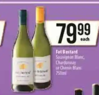 Spar Tops Fat Bastard Sauvignon Blanc, Chardonnay or Chenin Blanc 750ml offer