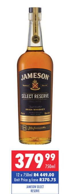 Ultra Liquors Jameson Select Reserve 750ml offer