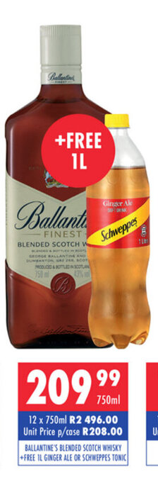 Ballantine's Blended Scotch Whisky 750ml
