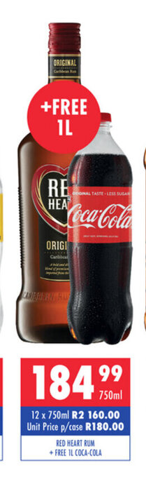 Ultra Liquors Red Heart Rum 750ml offer