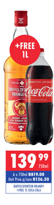 Ultra Liquors Buffelsfontein Brandy 750ml offer