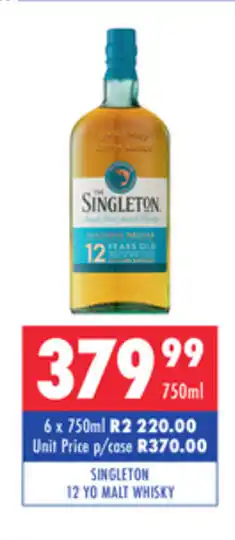 Ultra Liquors Singleton 12 YO Malt Whisky 750ml offer