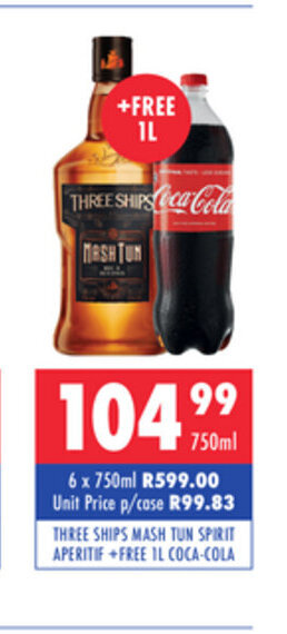Ultra Liquors Three Ships Mash Tun Spirit Aperitif 750ml offer