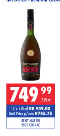 Ultra Liquors Remy Martin VSOP Cognac 750ml offer
