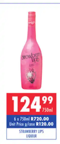 Ultra Liquors Strawberry Lips Liqueur 750ml offer