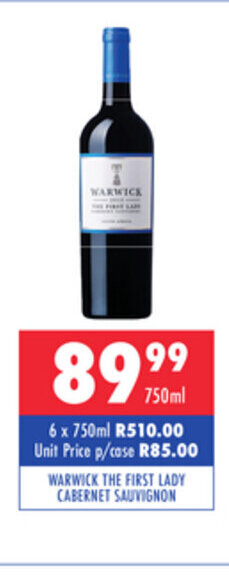 Warwick The First Lady Cabernet Sauvignon 750ml