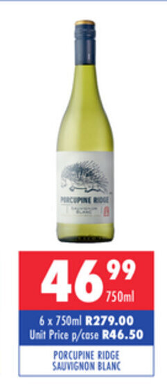 Ultra Liquors Porcupine Ridge Sauvignon Blanc 750ml offer