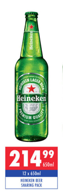Ultra Liquors Heineken Beer Sharing Pack 12 x 650ml offer