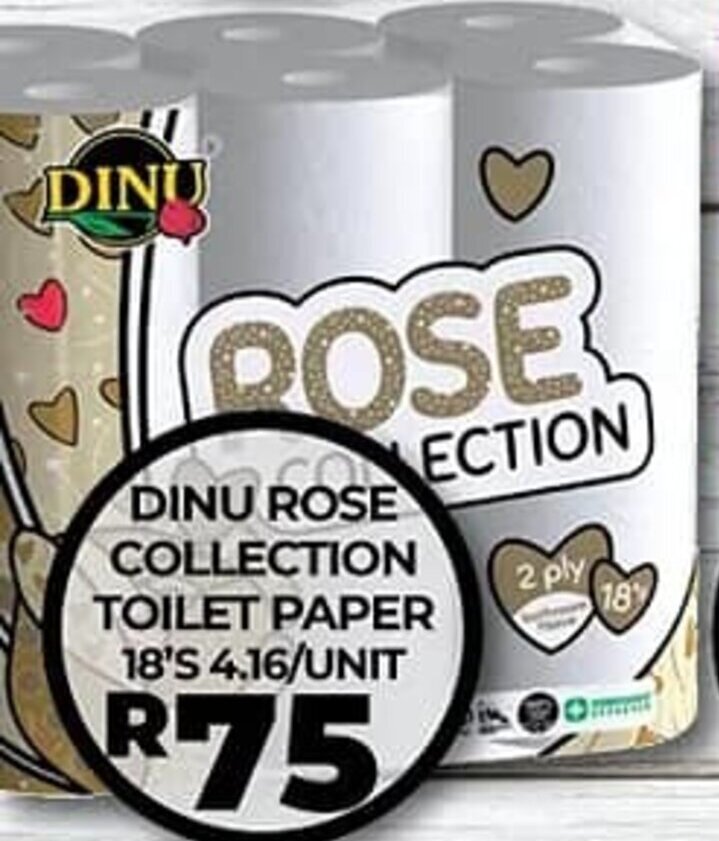 Dinu Rose Collection Toilet Paper 18's offer at 1UP