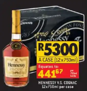Shoprite Liquor Hennessy V.S. Cognac 12x750ml offer