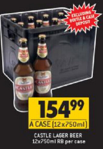 Shoprite Liquor Castle Lager Beer 12x750ml offer
