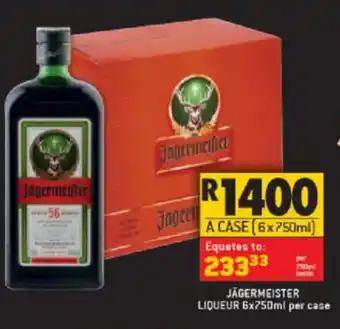Shoprite Liquor Jãgermeister Liqueur 6x750ml offer