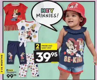 Ackermans Minnie and Daisy Vest 2 Pack 3-36 Months offer