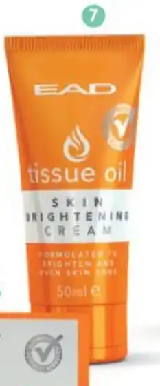 Ackermans Tissue Oil Skin Brightening Cream 50ml offer